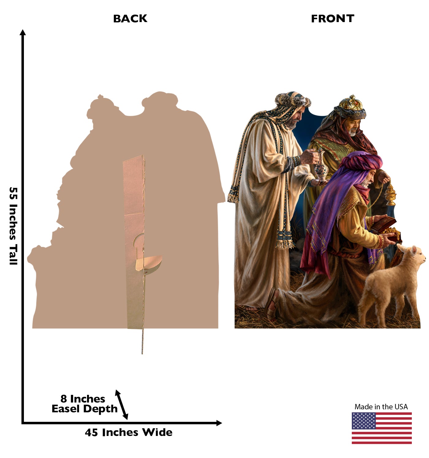 Life-size Three Wise Men by Dona Gelsinger Cardboard Cutout - All Cutouts