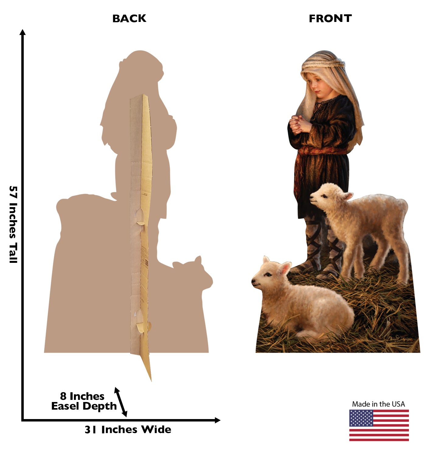 Life-size Shepherd Boy by Dona Gelsinger Cardboard Cutout - All Cutouts