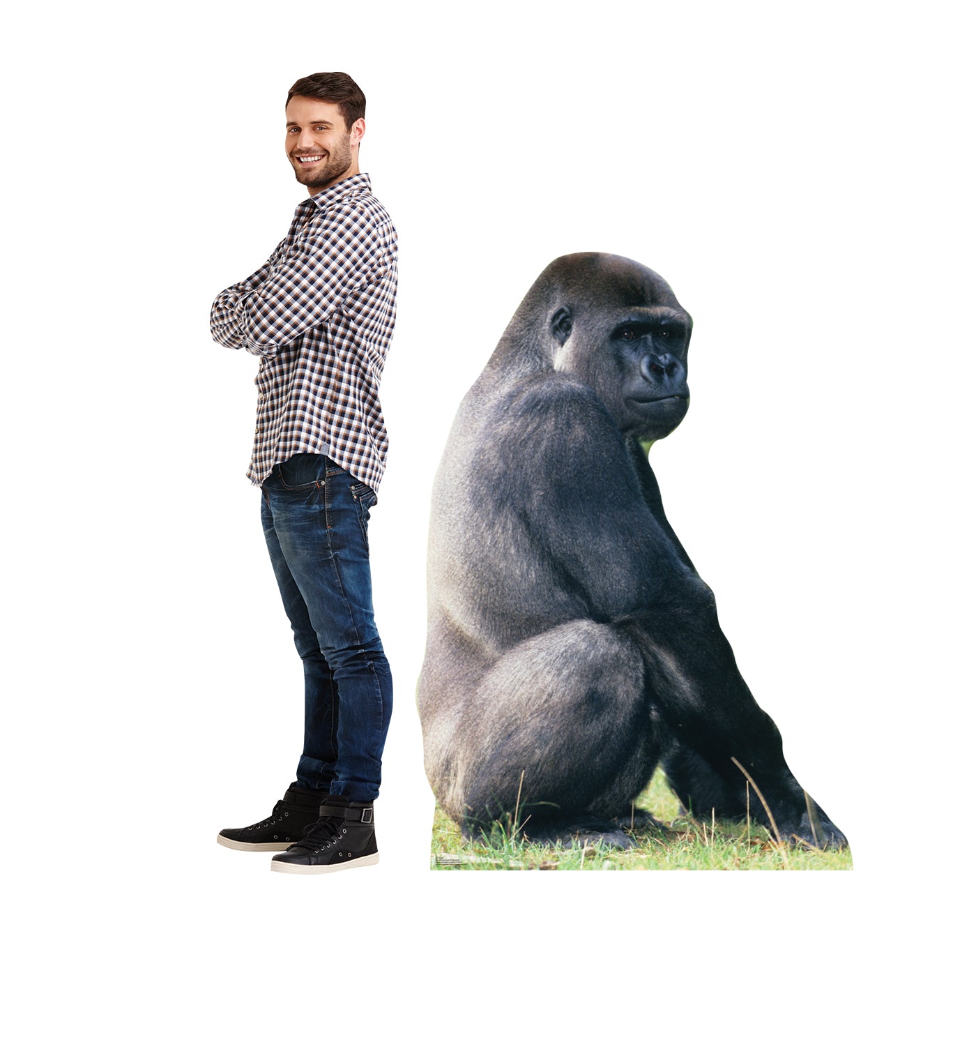 Life-size Silverback Gorilla Cardboard Cutout - All Cutouts