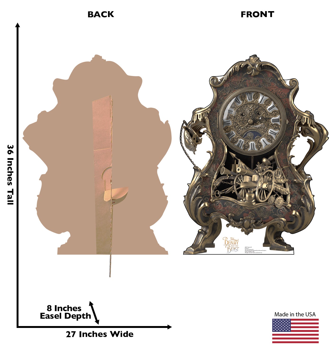 Life-size Cogsworth Cardboard Cutout Standee - All Cutouts