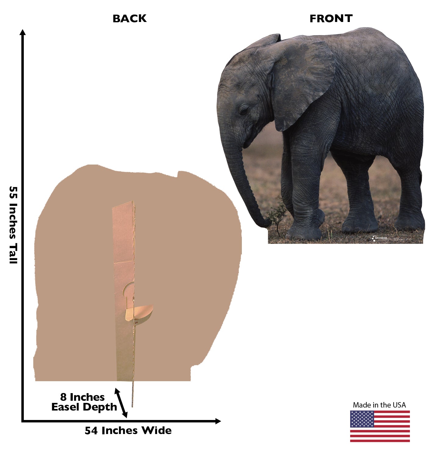 Baby Elephant Talking Life-Size Cardboard Cutout - All Cutouts