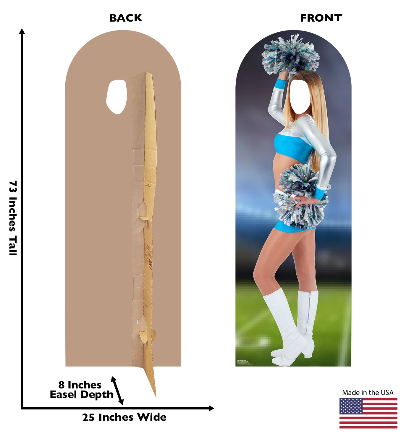 Life-size Cheerleader Stand-In Cardboard Standup - All Cutouts