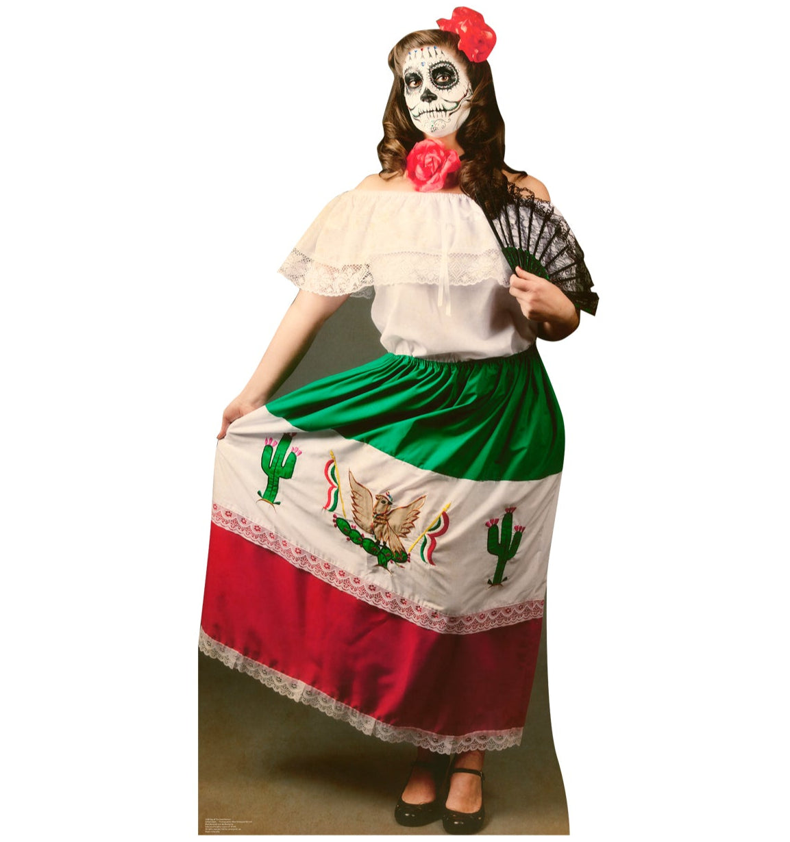 Life-size Day of the Dead Woman Cardboard Cutout - All Cutouts