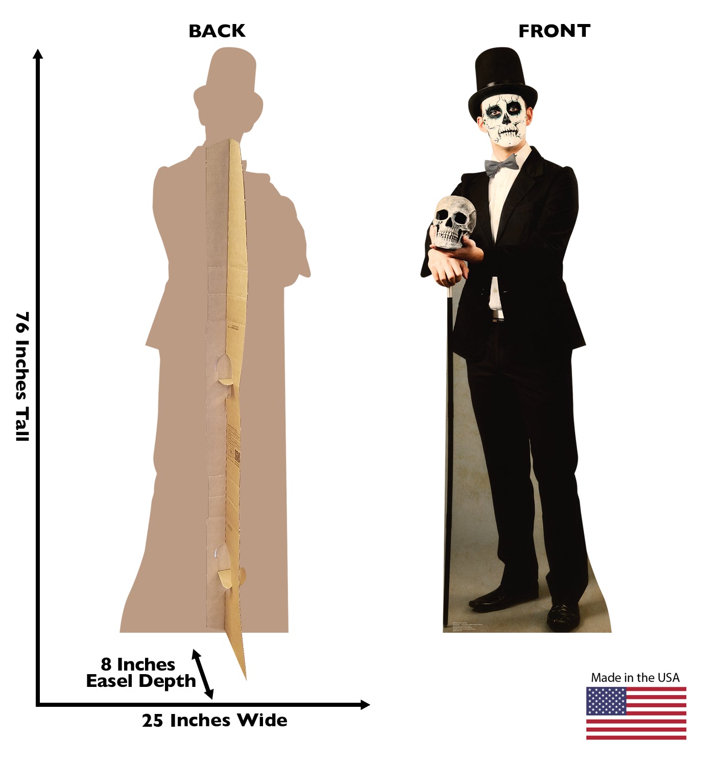 Life-size Day of the Dead Man Cardboard Standup