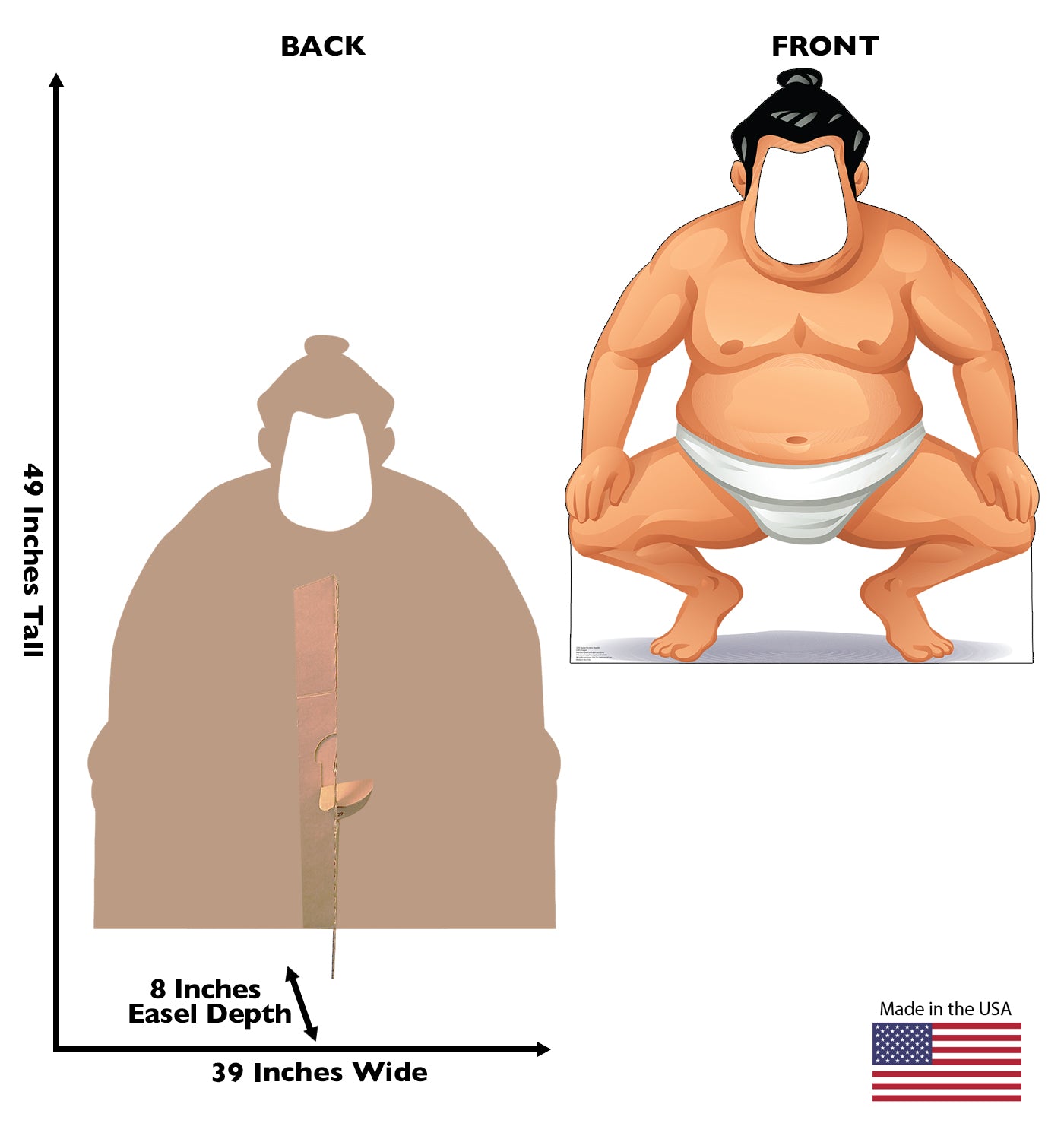 Life-size Sumo Wrestler Stand-In Cardboard Cutout - All Cutouts