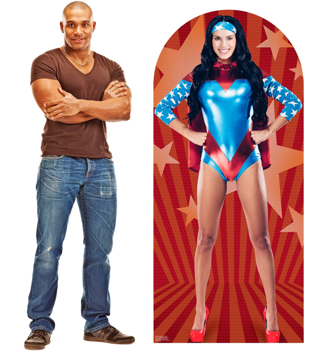 Life-size Woman Superhero Stand-In Cardboard Cutout - All Cutouts