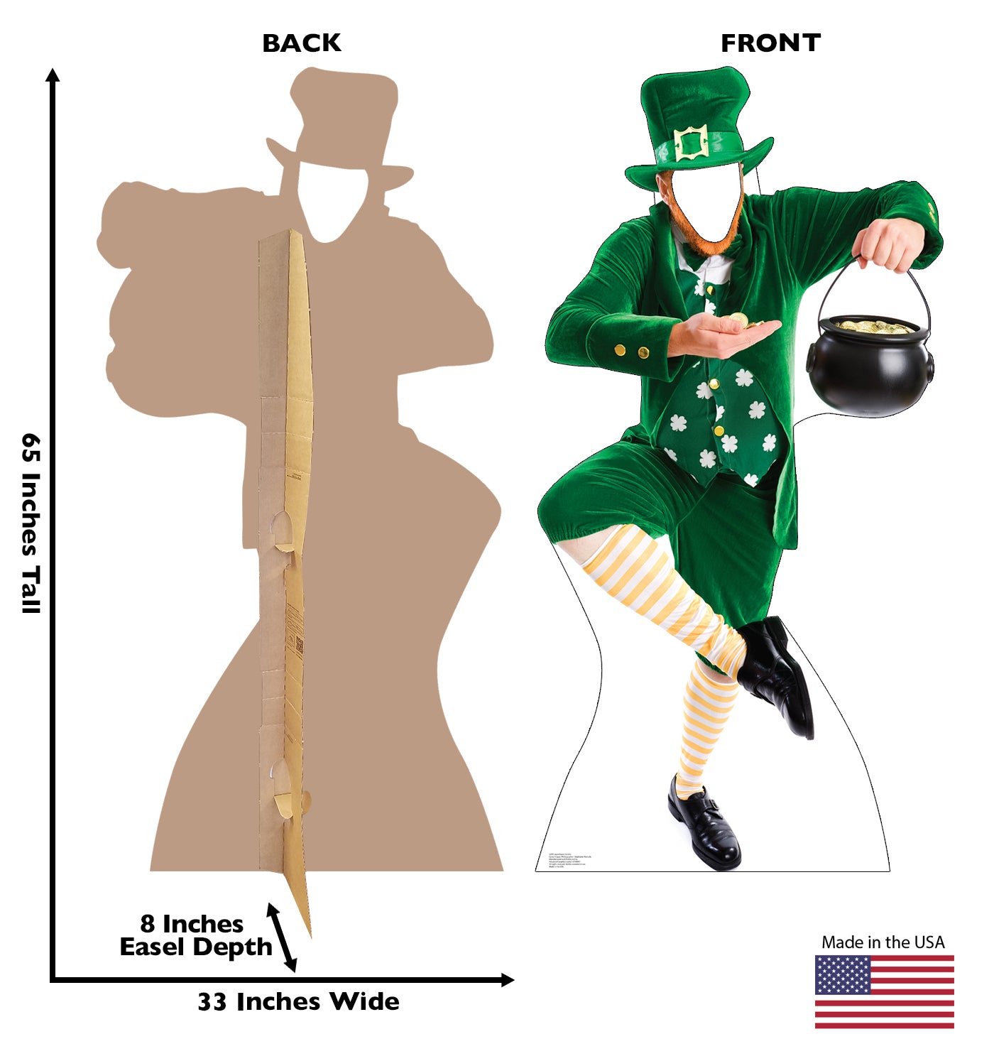 Life-size Leprechaun Stand-In Cardboard Standup - All Cutouts