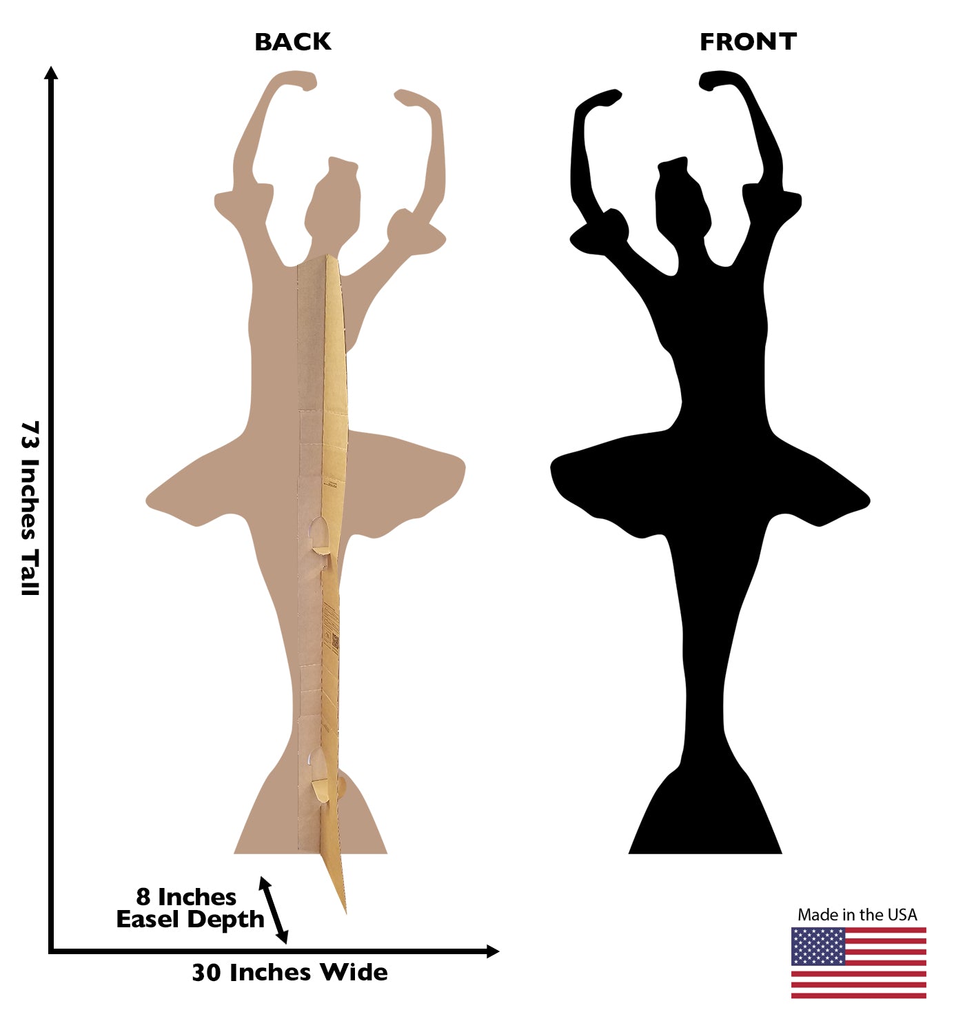 Life-size Ballerina Silhouette Cardboard Cutout - All Cutouts