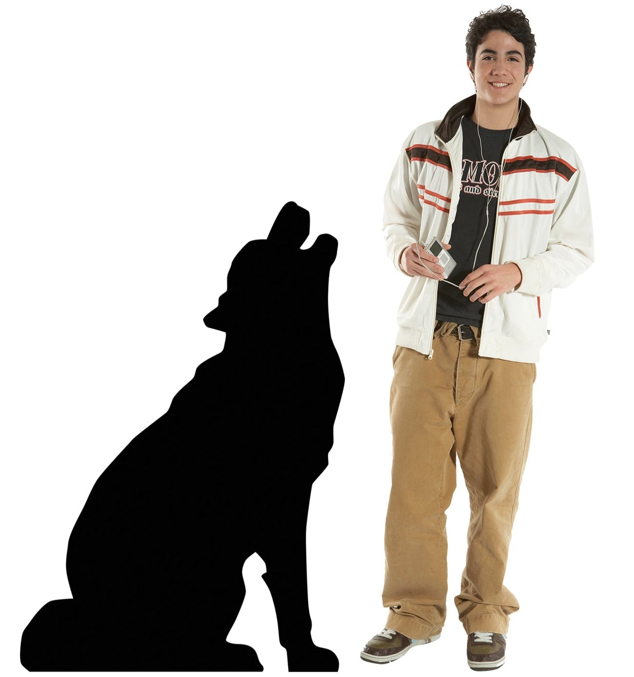 Life-size Howling Wolf Silhouette Cardboard Cutout - All Cutouts