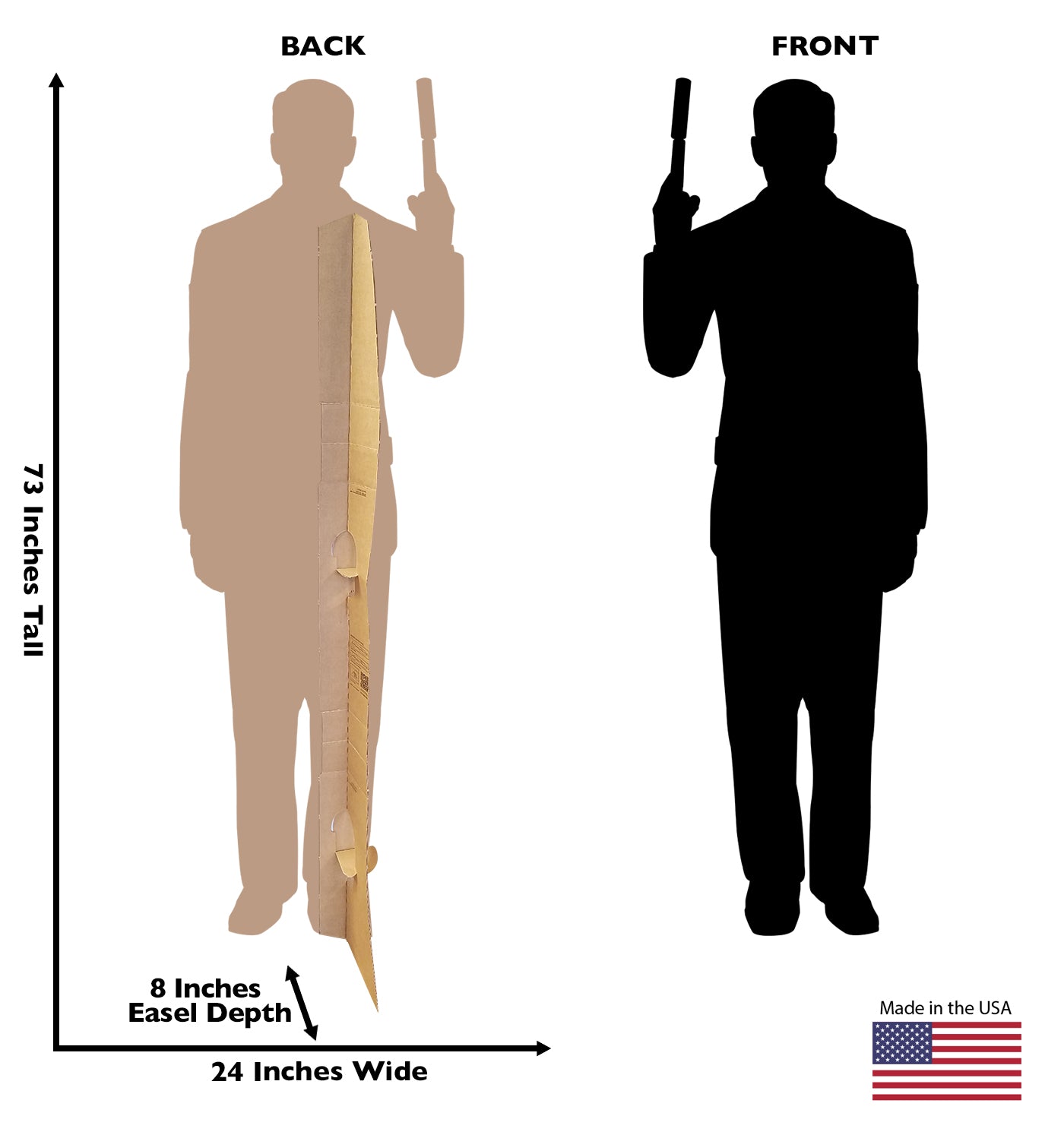 Life-size Secret Agent Spy Silhouette Cardboard Cutout - All Cutouts