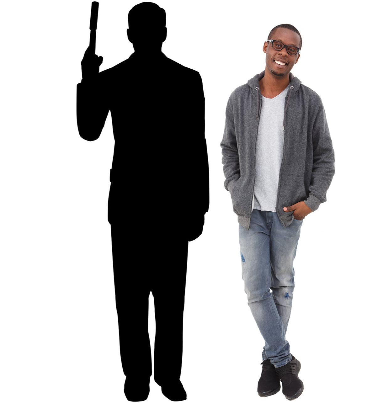Life-size Secret Agent Spy Silhouette Cardboard Cutout - All Cutouts
