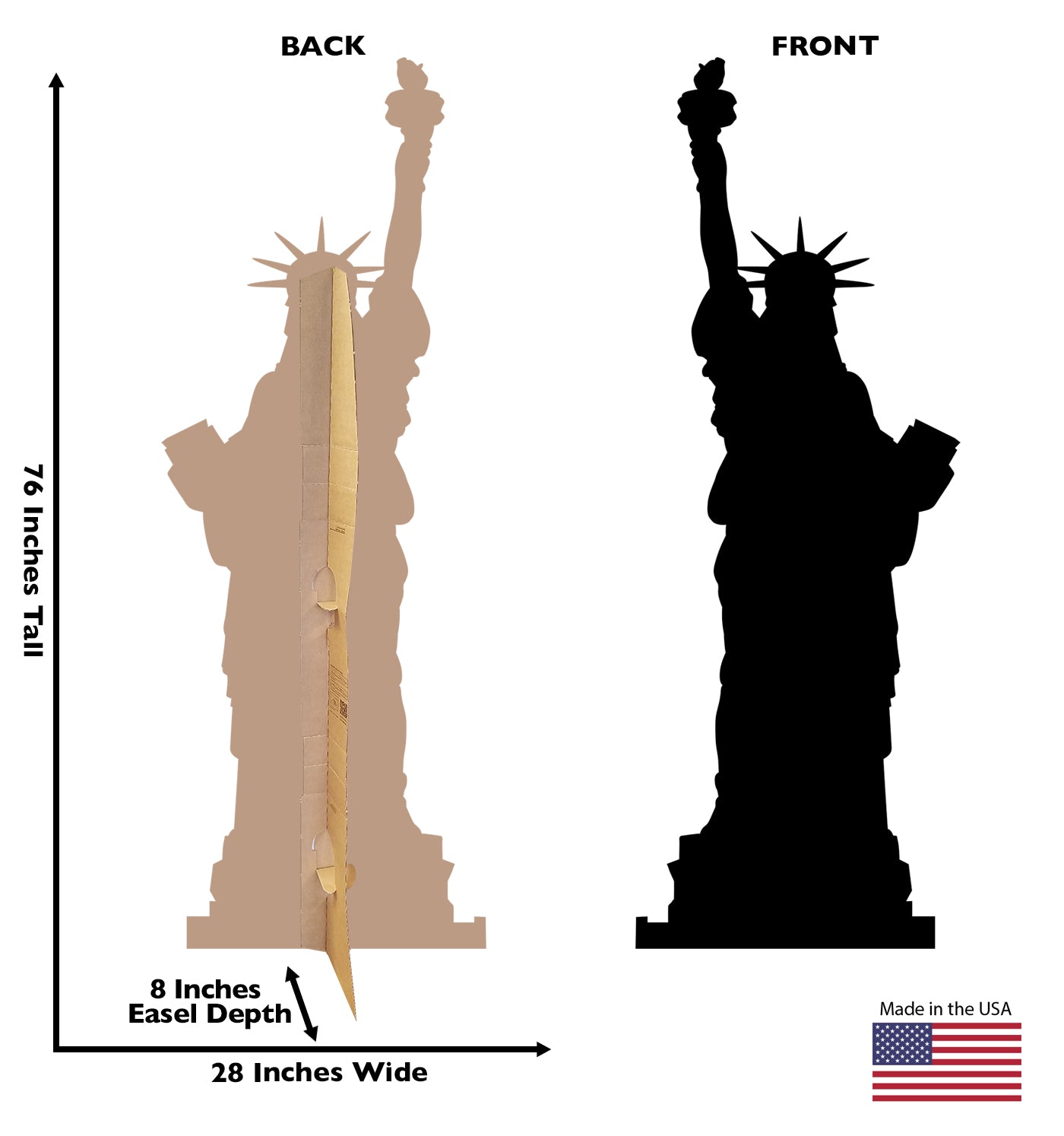 Life-size Statue of Liberty Silhouette Cardboard Cutout - All Cutouts