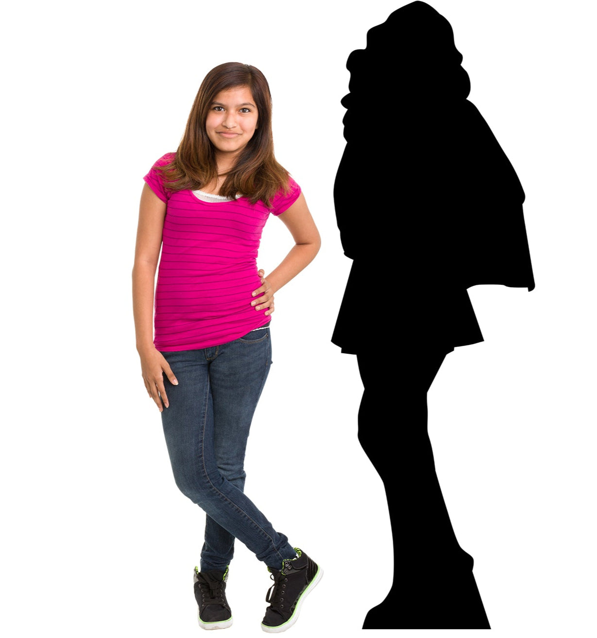Life-size Superhero Girl Silhouette Cardboard Cutout - All Cutouts