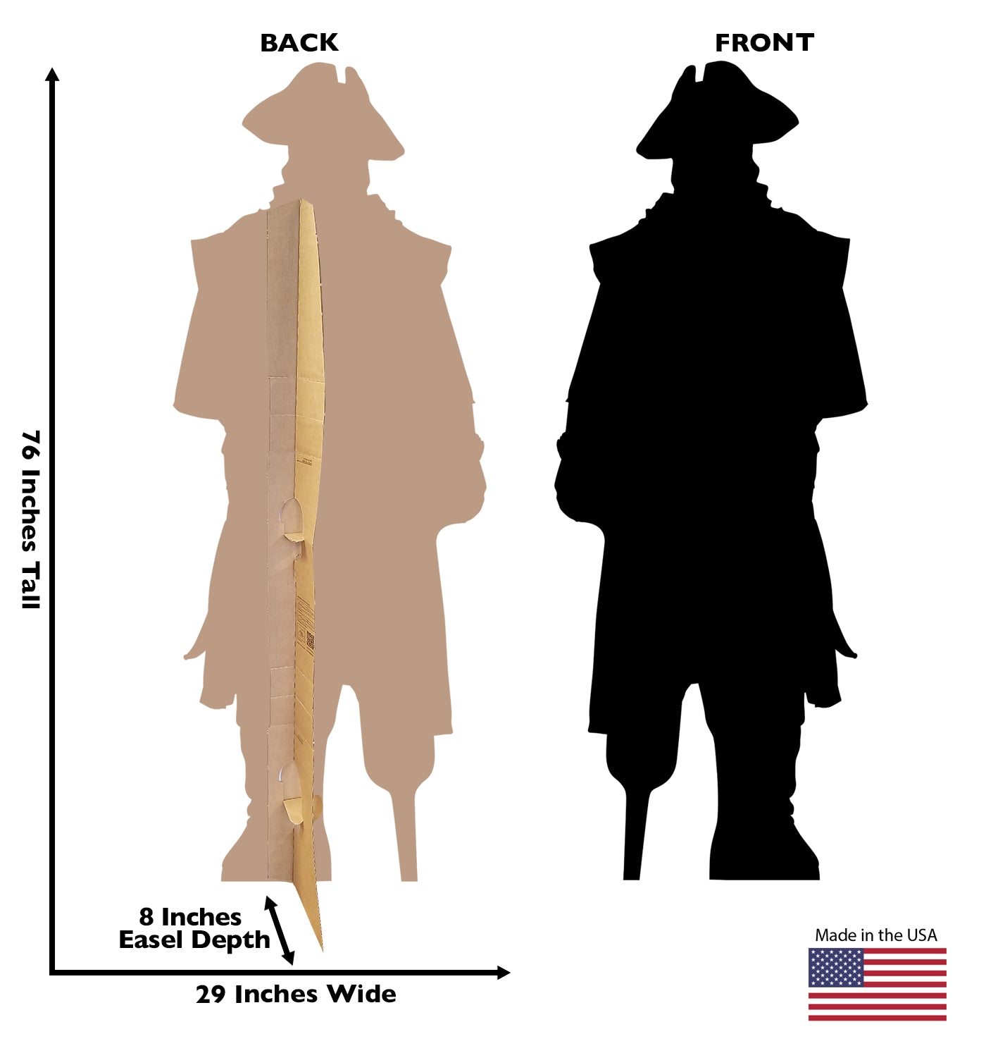 Life-size Pirate Silhouette Cardboard Cutout - All Cutouts