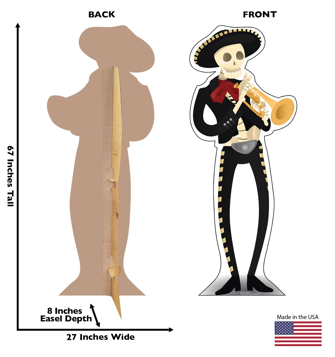 Life-size Day of the Dead Mariachi Cardboard Cutout - All Cutouts