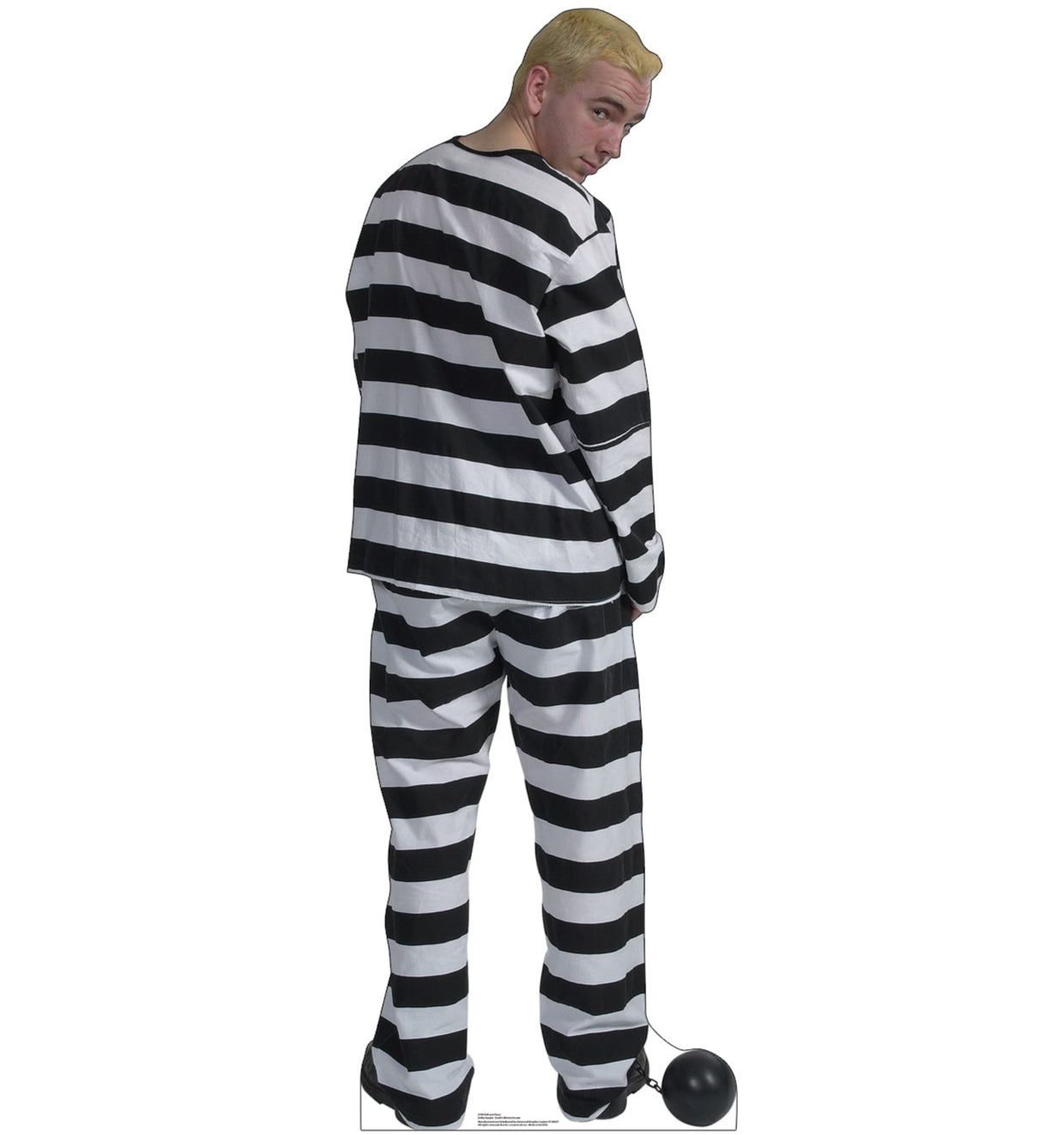 Life-Size Prisoner in Striped Suit Cardboard Cutout - All Cutouts