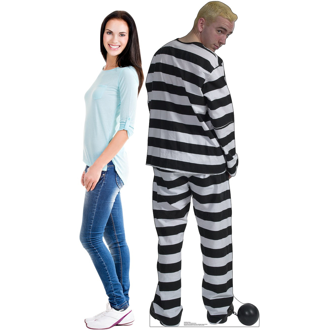 Life-Size Prisoner in Striped Suit Cardboard Cutout - All Cutouts