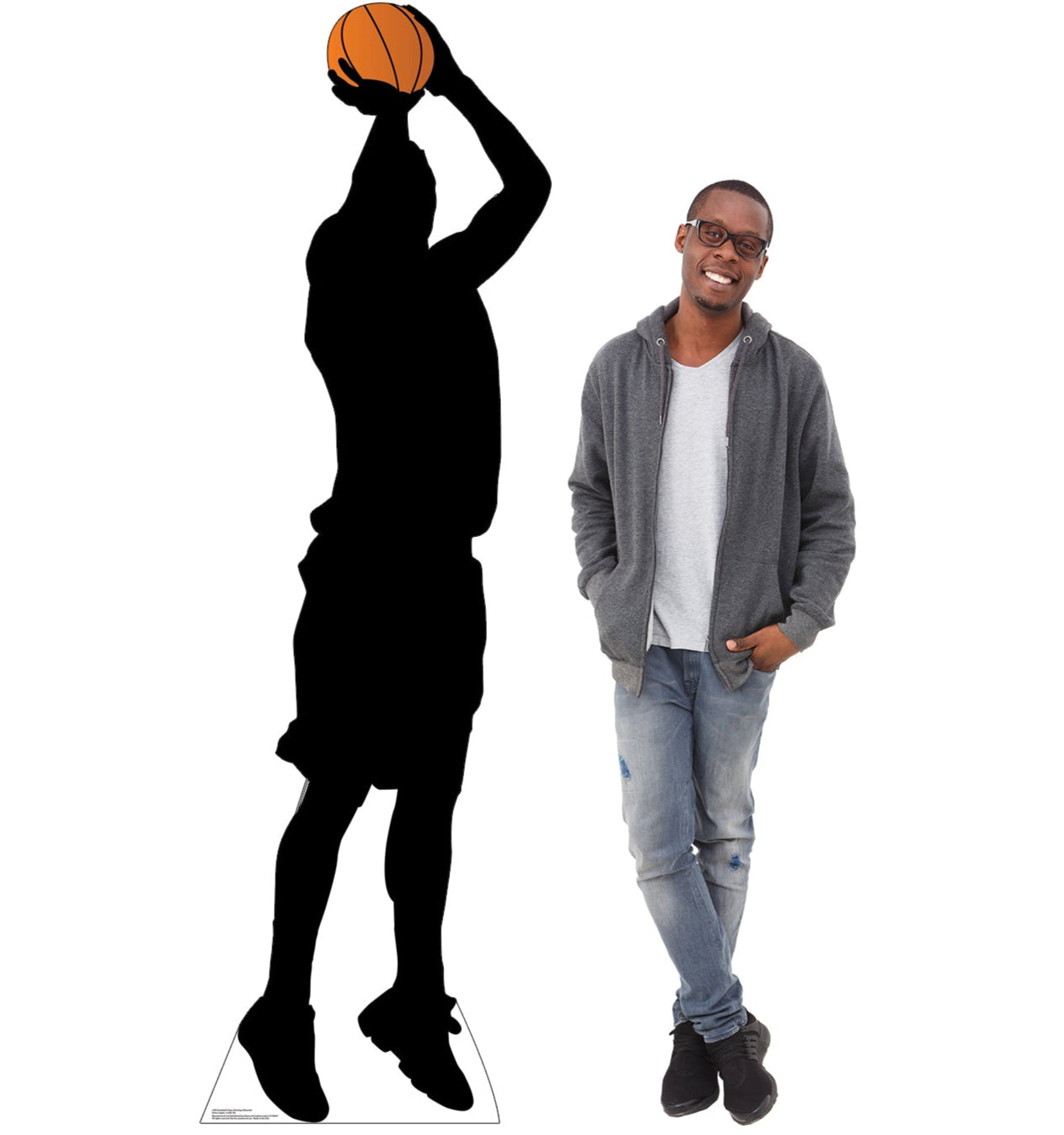 Life-Size Basketball Player Silhouette Cardboard Cutout - All Cutouts