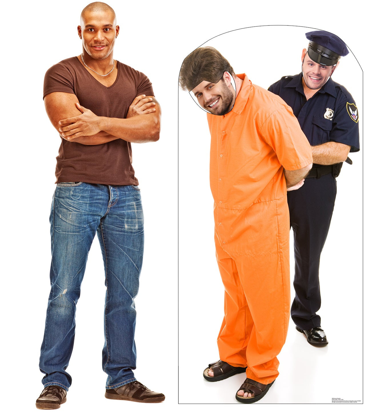 Life-Size Inmate and Police Officer Cardboard Cutout - All Cutouts