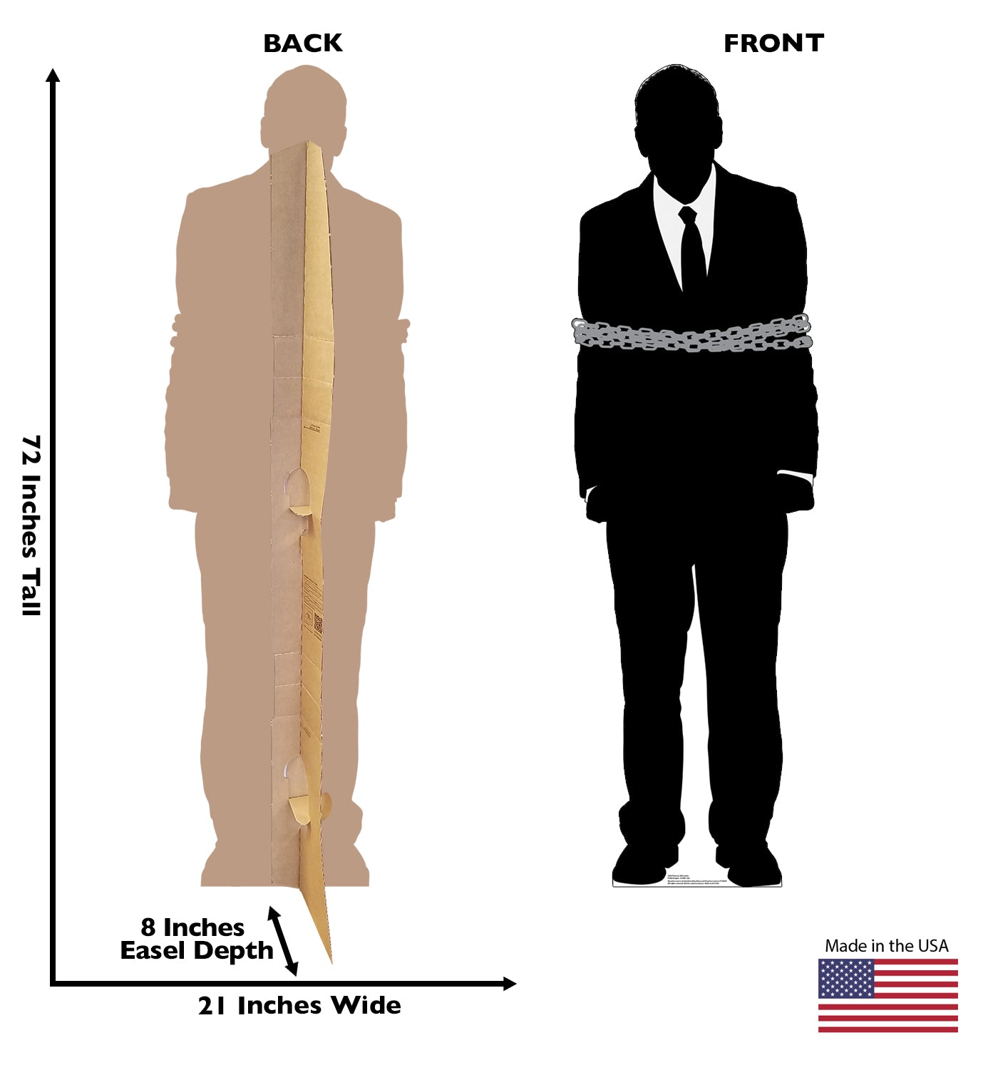 Life-Size Prisoner Silhouette Cardboard Cutout - All Cutouts