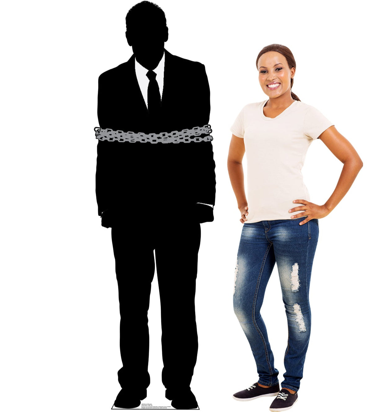 Life-Size Prisoner Silhouette Cardboard Cutout - All Cutouts