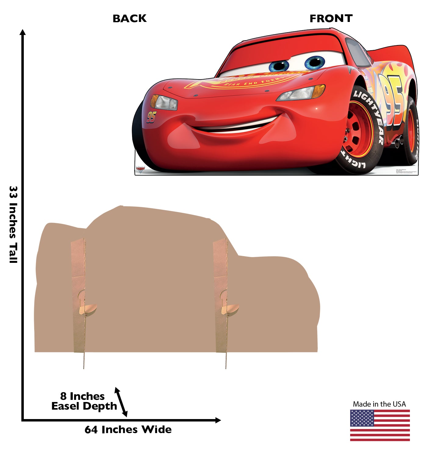 Life-Size Lightning McQueen (Cars 3) Cardboard Cutout - All Cutouts