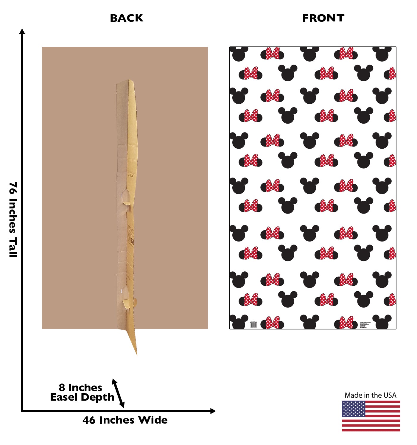 Life-Size Mickey and Minnie Ears Step Cardboard Cutout - All Cutouts