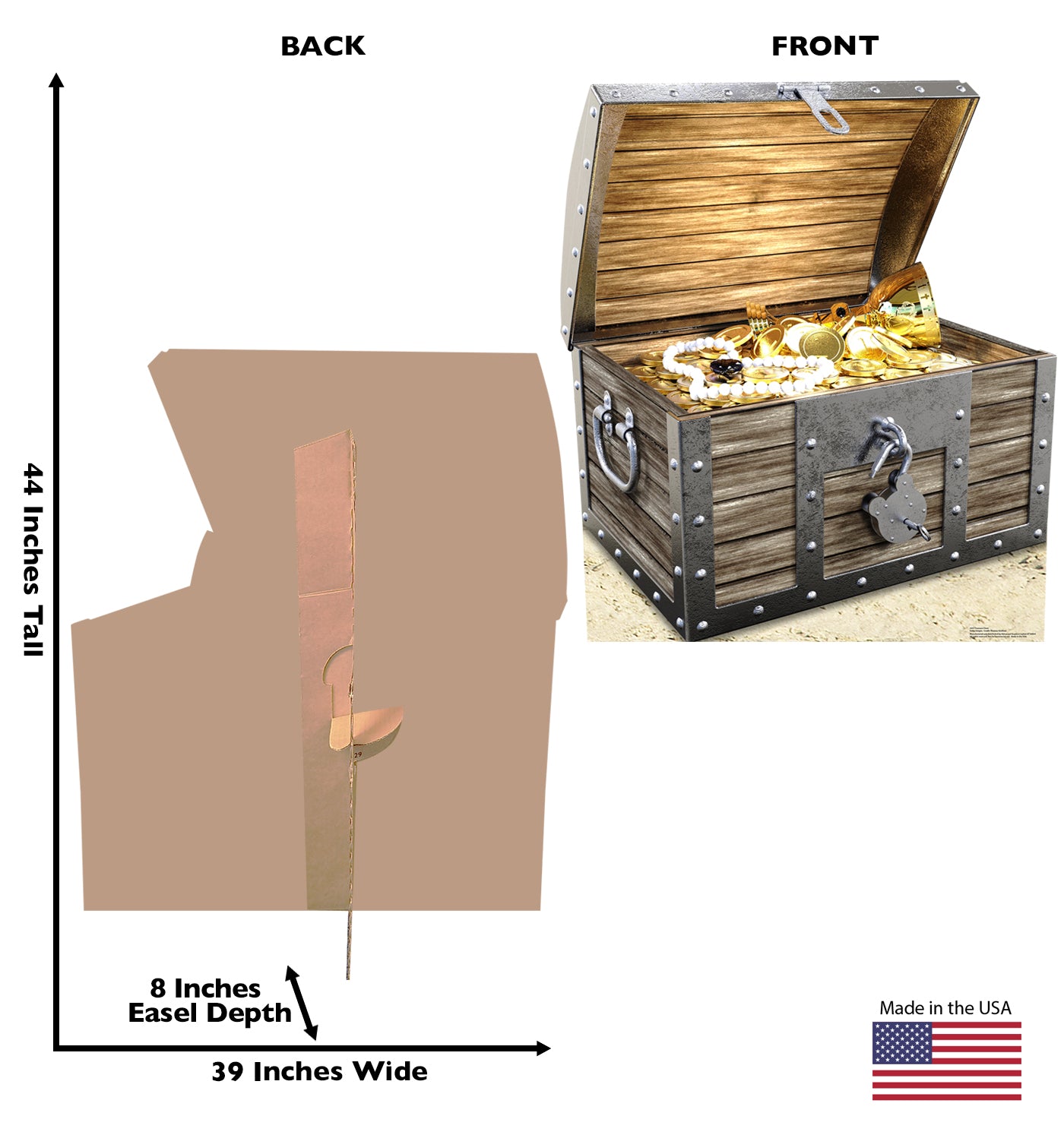 Life-Size Treasure Chest Cardboard Standup - All Cutouts