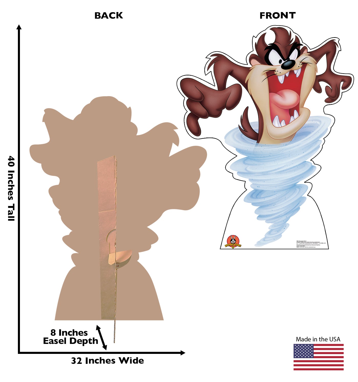 Life-Size Tasmanian Devil Cardboard Cutout - All Cutouts