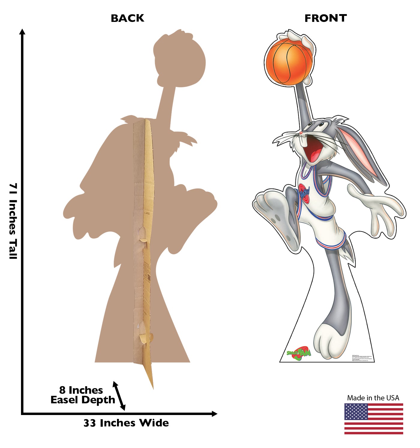 Life-Size Bugs Bunny (Space Jam) Cardboard Cutout - All Cutouts