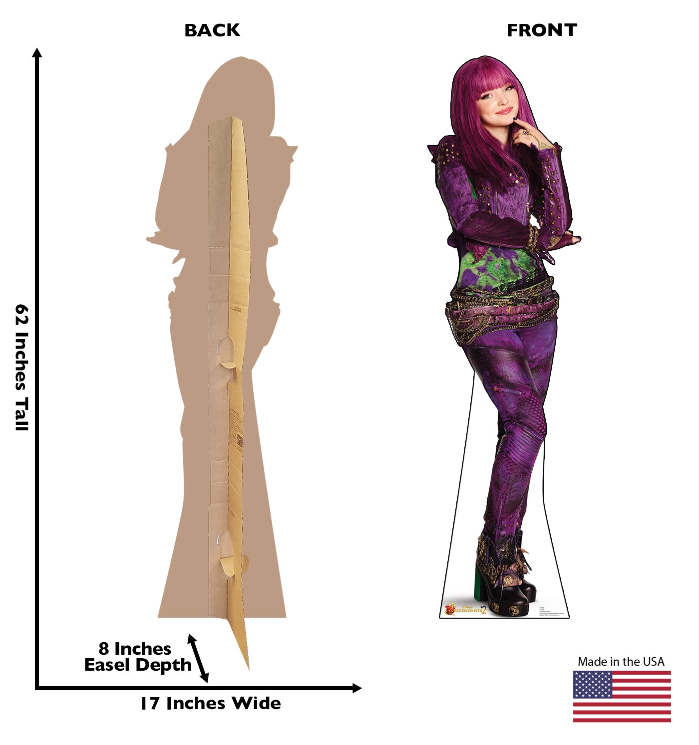 Life-Size Mal (Descendants 2) Cardboard Standup - All Cutouts