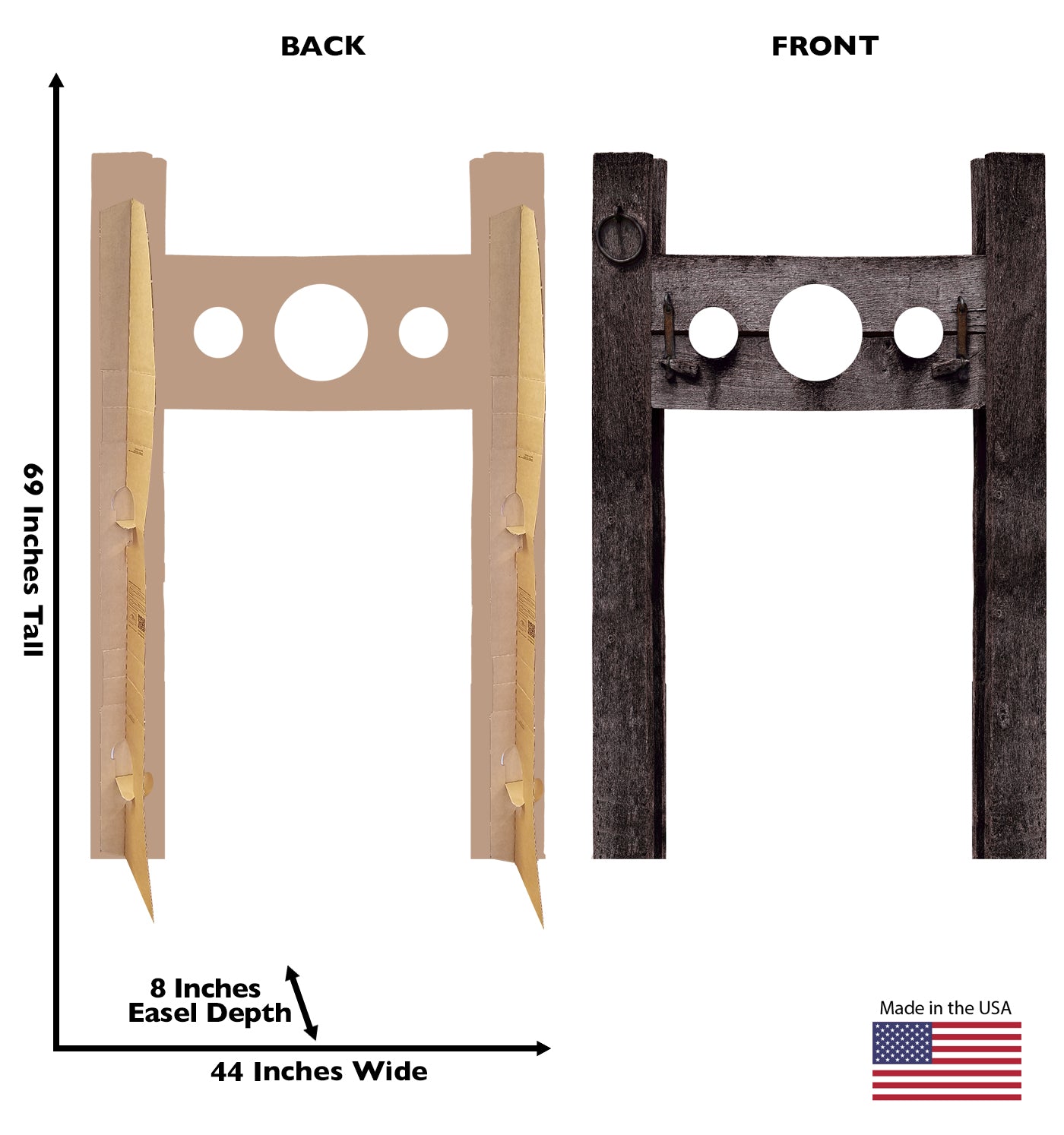 Life-Size Pillory Post Cardboard Stand-In