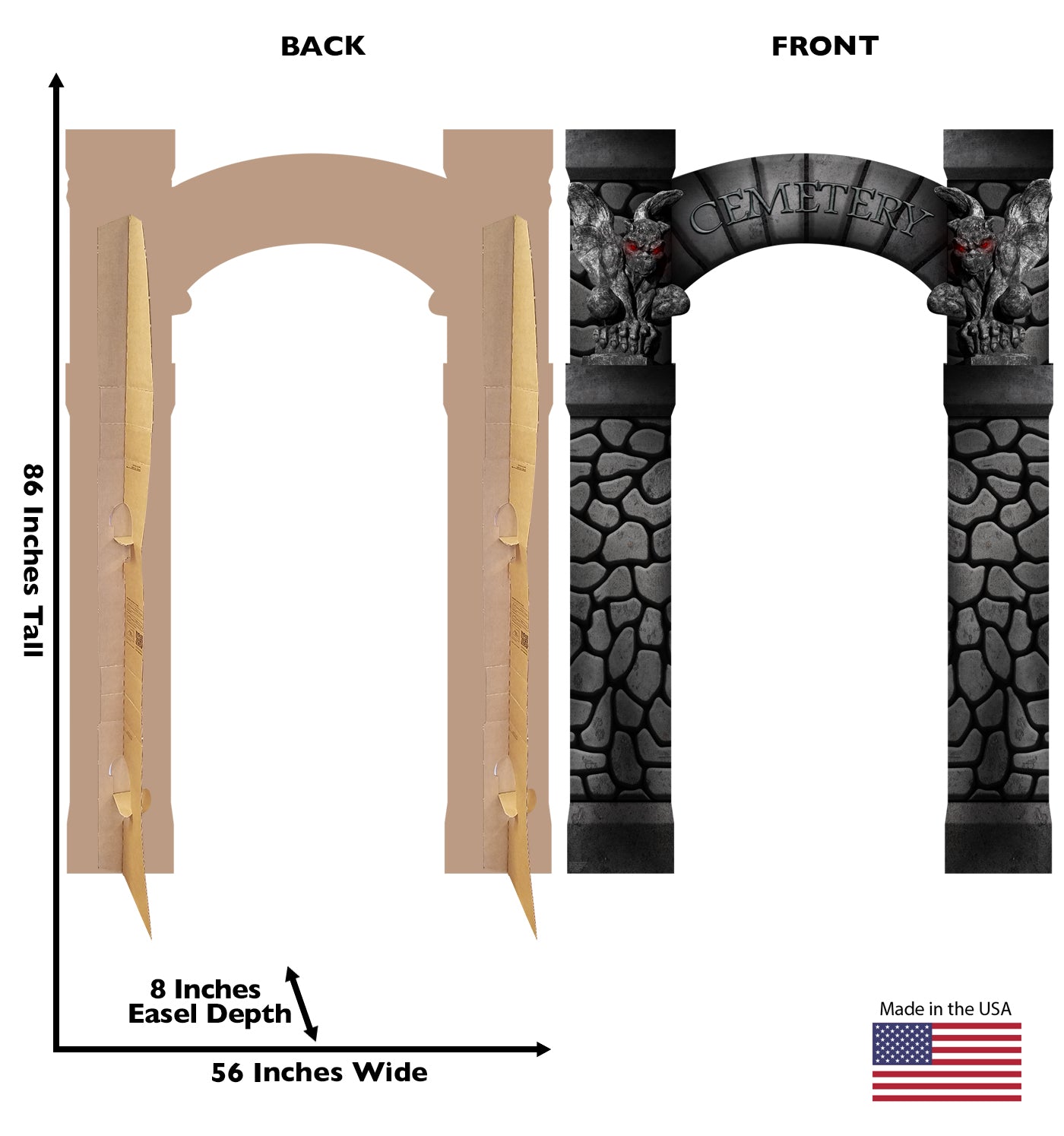 Life-Size Cemetery Arch Entrance Cardboard Cutout - All Cutouts