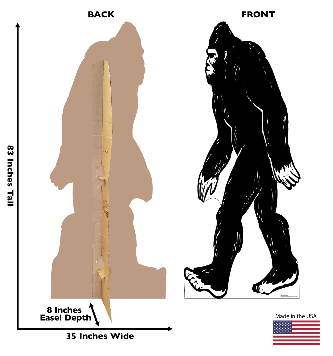 Life-Size Bigfoot Cardboard Standee - All Cutouts