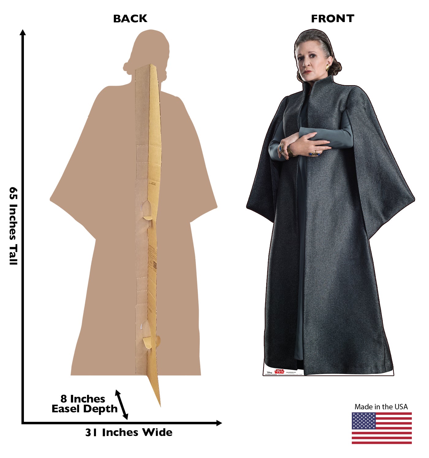 Life-Size General Leia Organa (The Last Jedi) Cardboard Cutout - All Cutouts