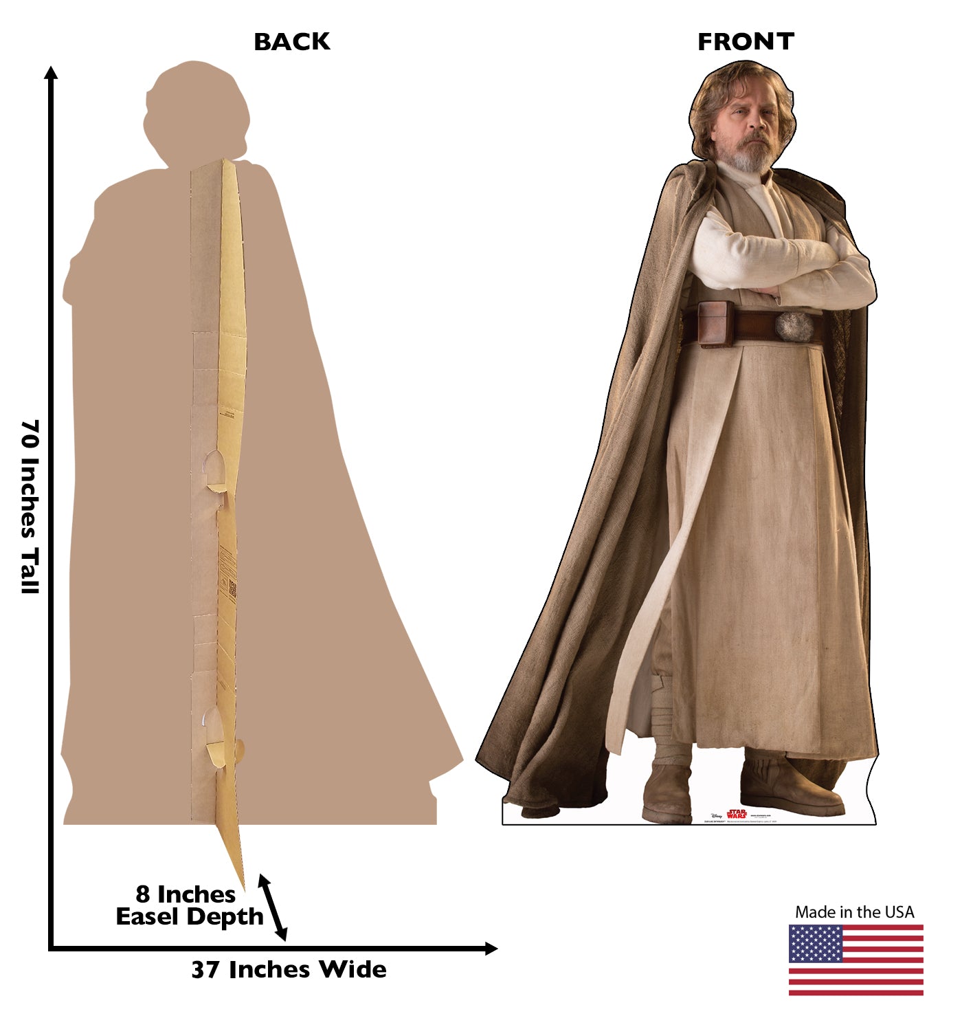 Life-Size Luke Skywalker (Star Wars: The Last Jedi) Cardboard Cutout - All Cutouts