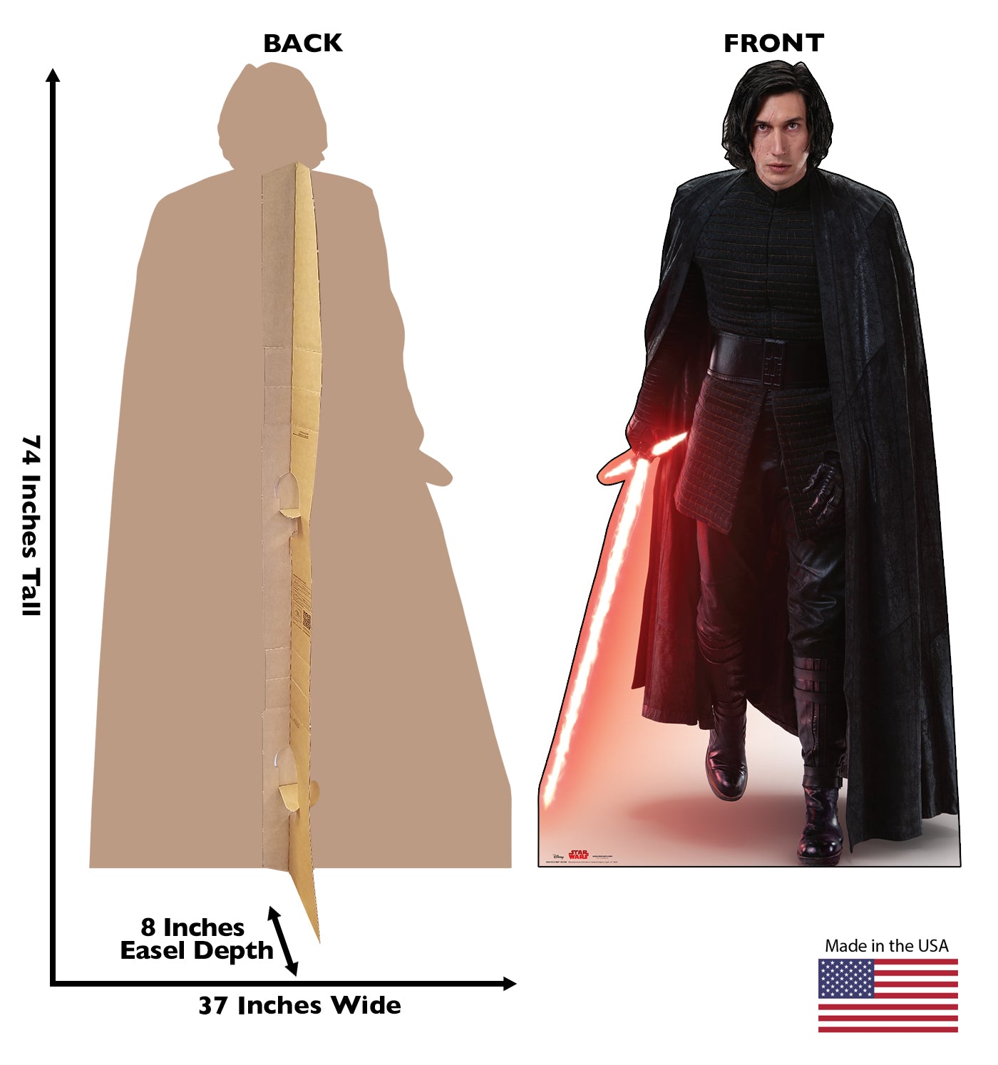 Life-Size Kylo Ren (Star Wars: The Last Jedi) Cardboard Cutout - All Cutouts