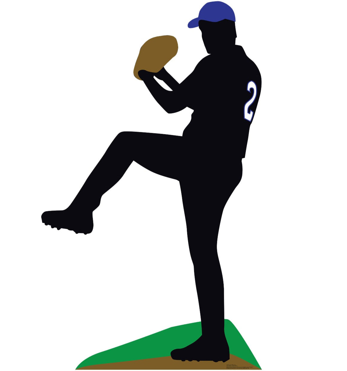 Life-Size Baseball Player Silhouette Cardboard Cutout - All Cutouts