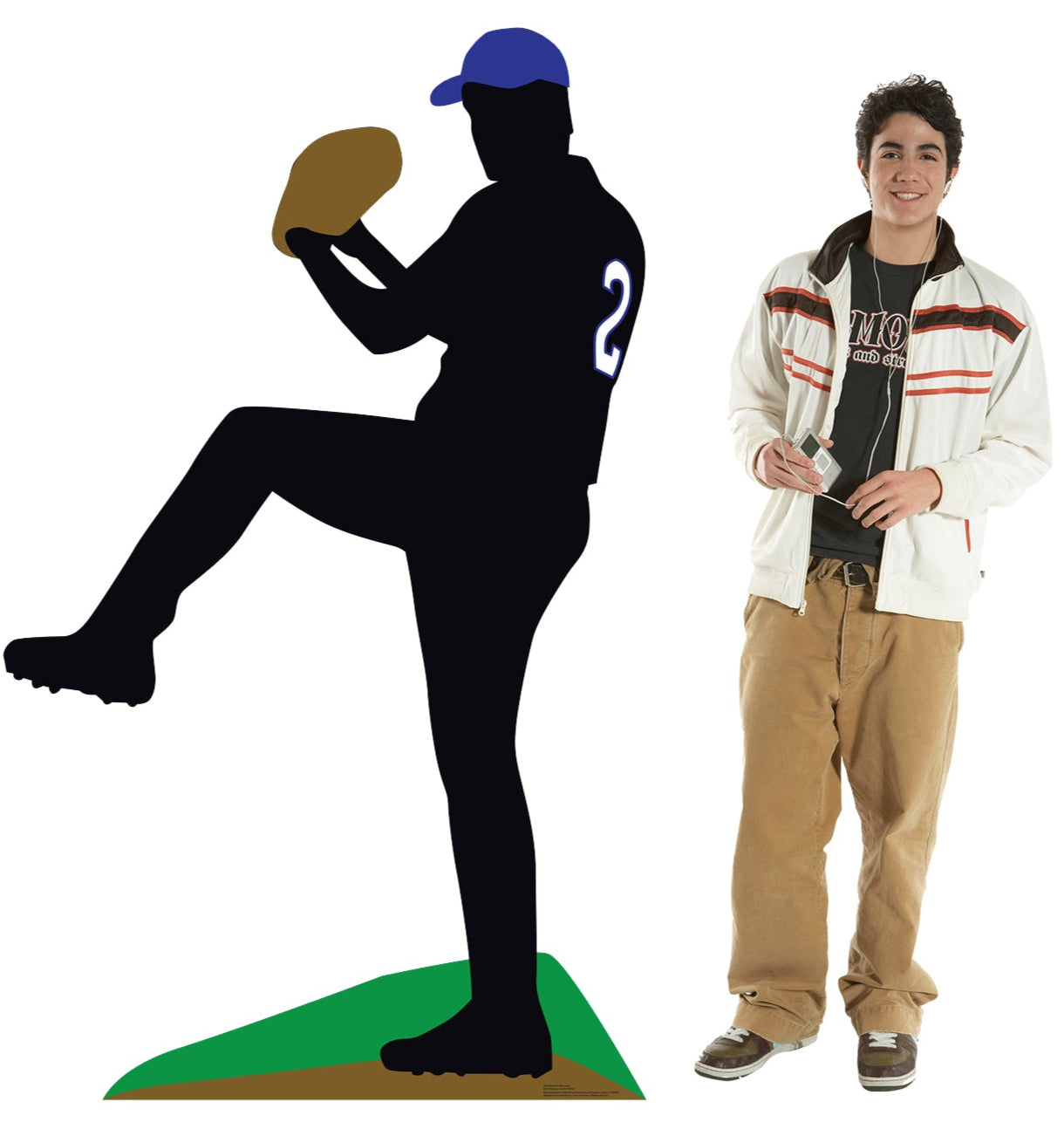 Life-Size Baseball Player Silhouette Cardboard Cutout - All Cutouts