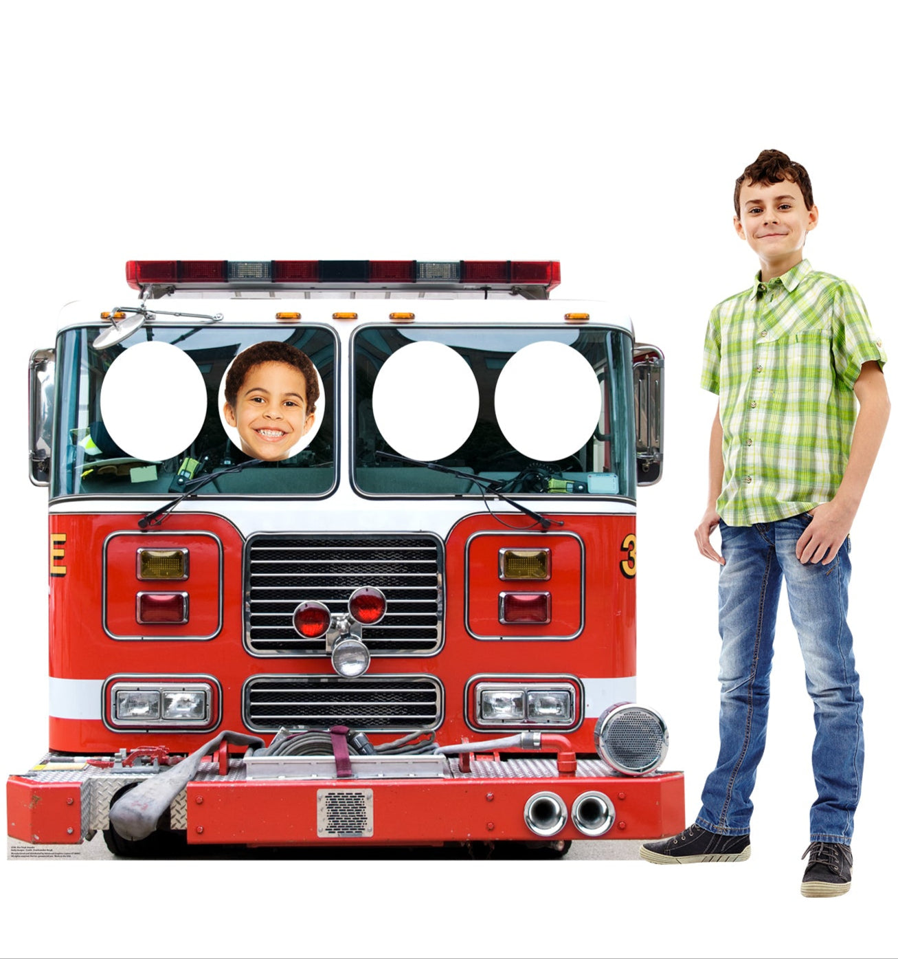 Life-Size Fire Truck Stand-In Cardboard Cutout - All Cutouts