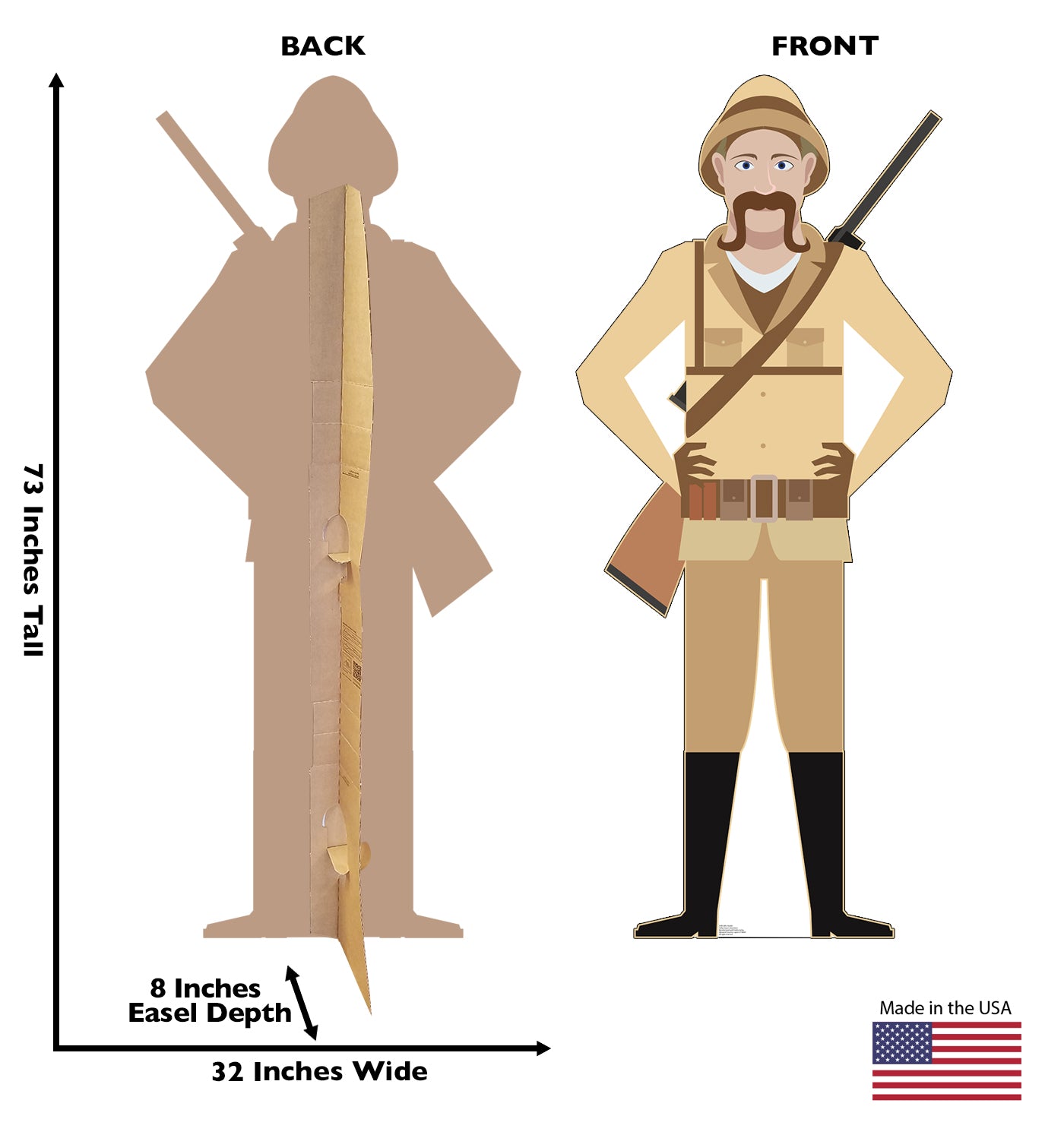 Life-Size Safari Hunter Cardboard Cutout - All Cutouts