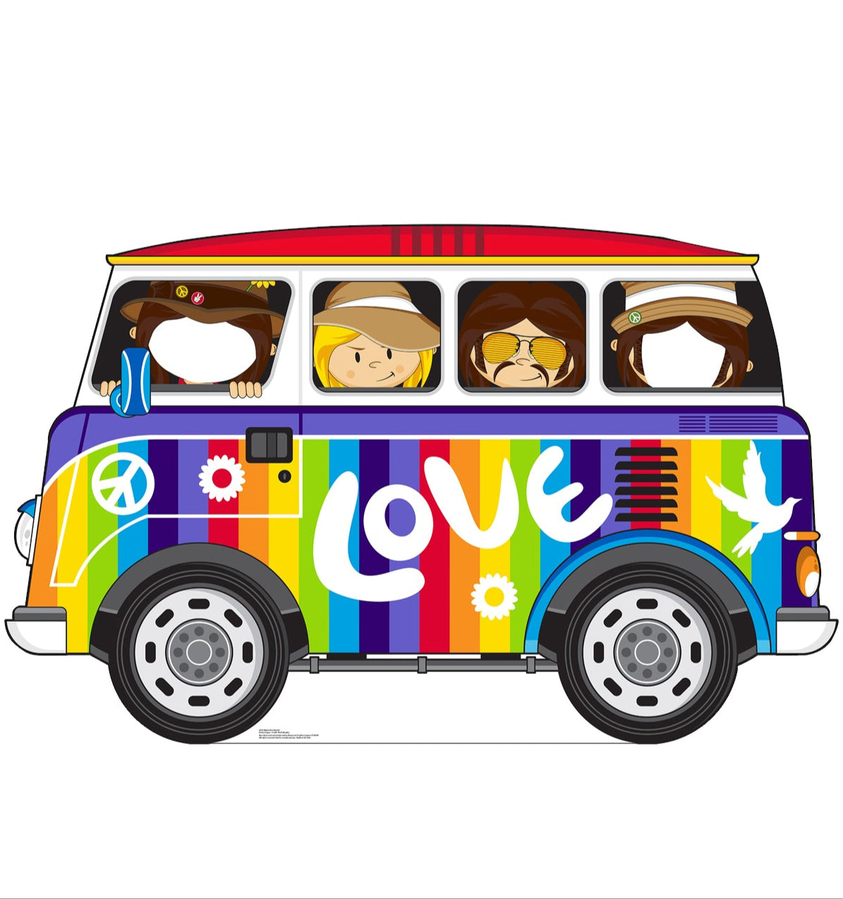 Life-Size Hippie Bus Stand-In Cardboard Cutout - All Cutouts