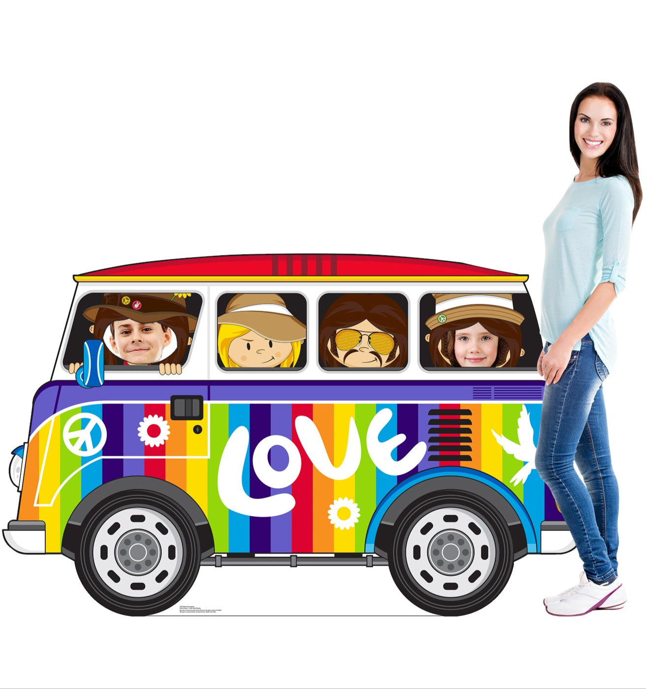 Life-Size Hippie Bus Stand-In Cardboard Cutout - All Cutouts