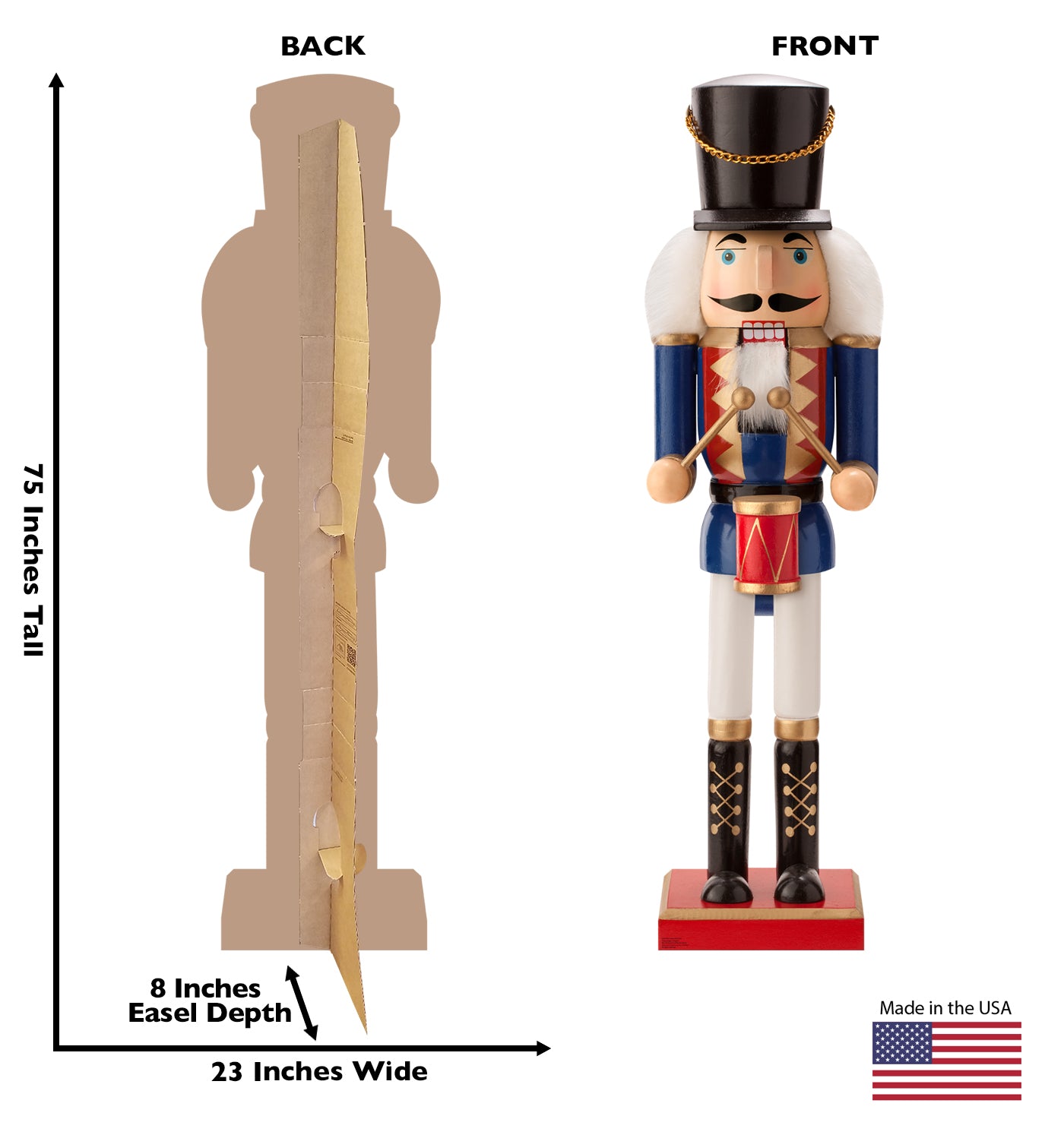 Life-Size Nutcracker Drummer Cardboard Cutout - All Cutouts