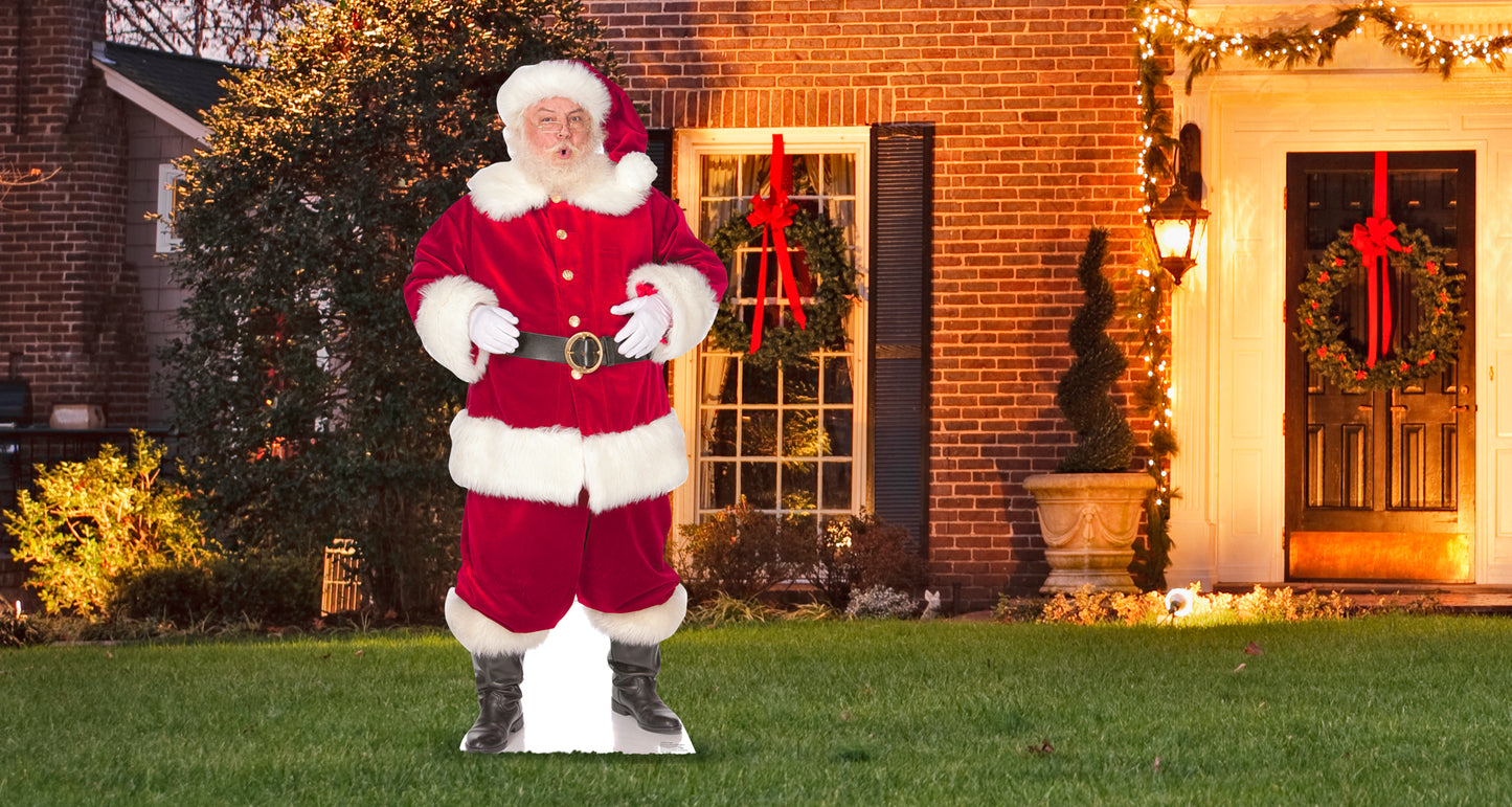 Santa Claus Life-Size Outdoor Coroplast Yard Sign