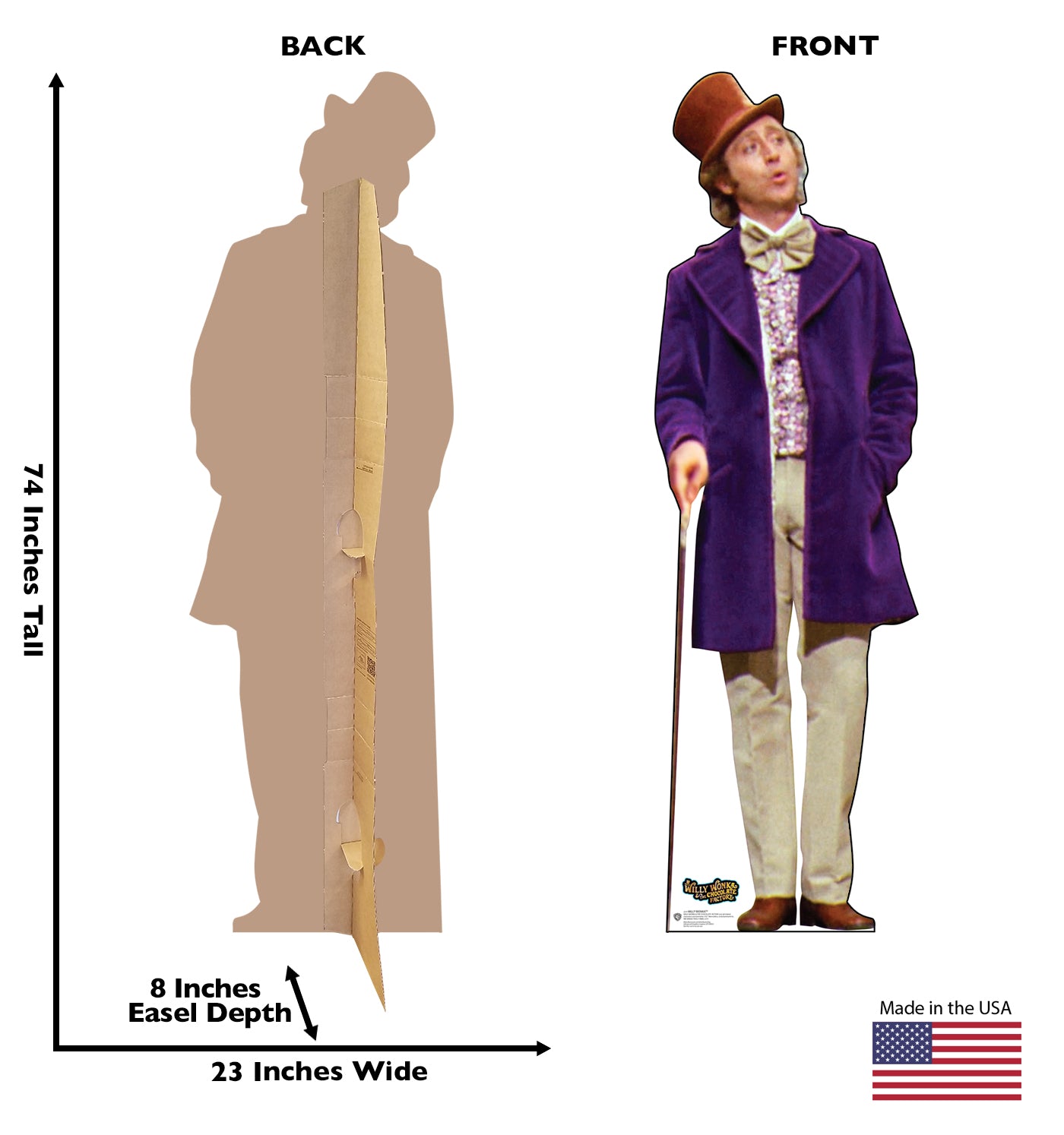 Life-Size Willy Wonka (Gene Wilder) Cardboard Cutout - All Cutouts
