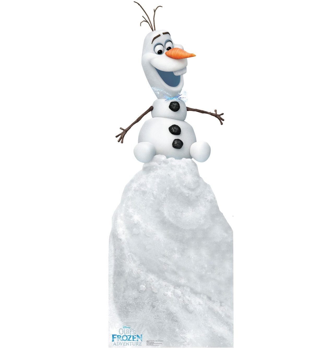Life-Size Olaf on Snow Mound (Olaf's Frozen Adventure) Cardboard Cutout - All Cutouts