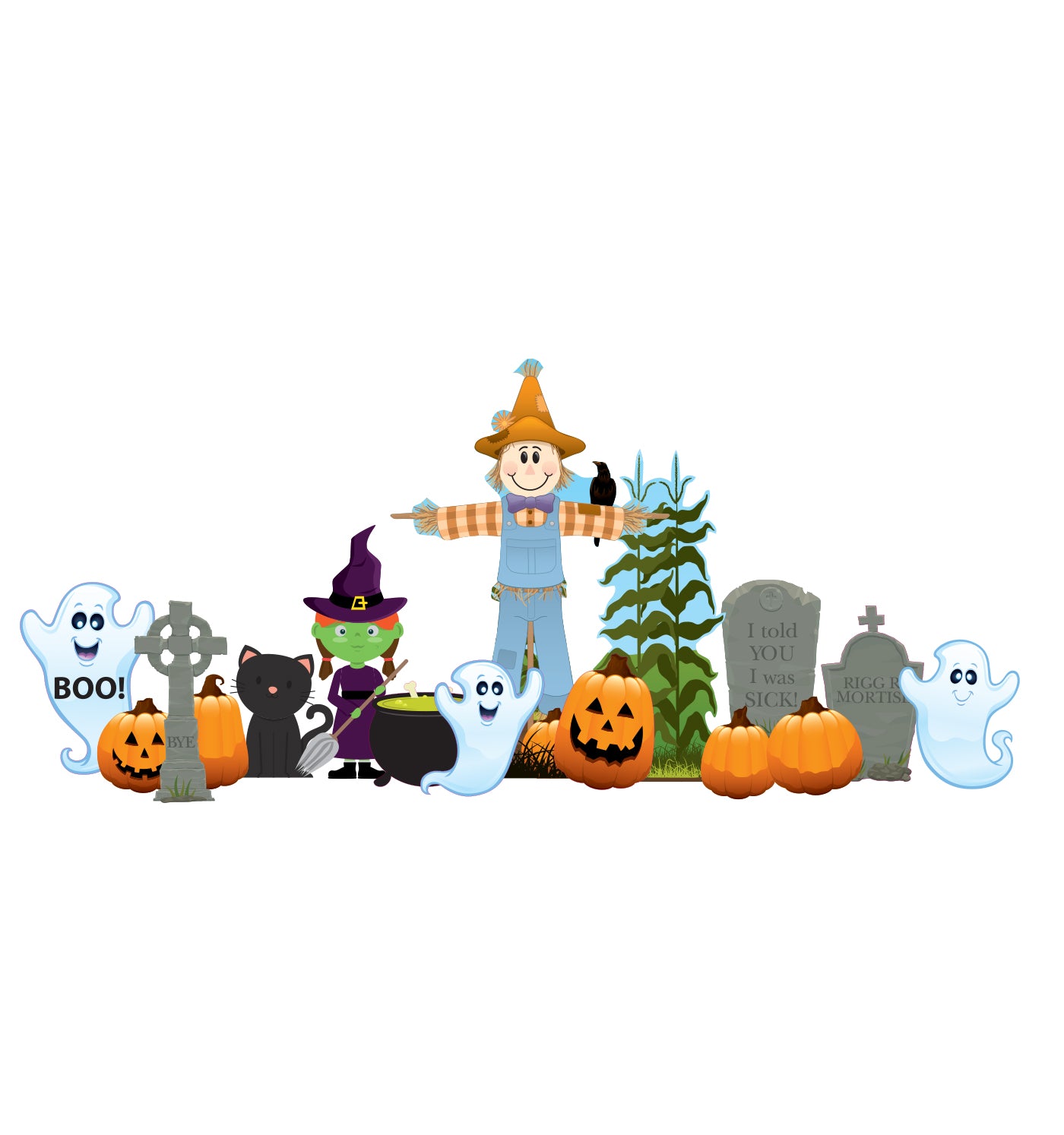 Friendly Halloween Outdoor Cardboard Cutout - All Cutouts
