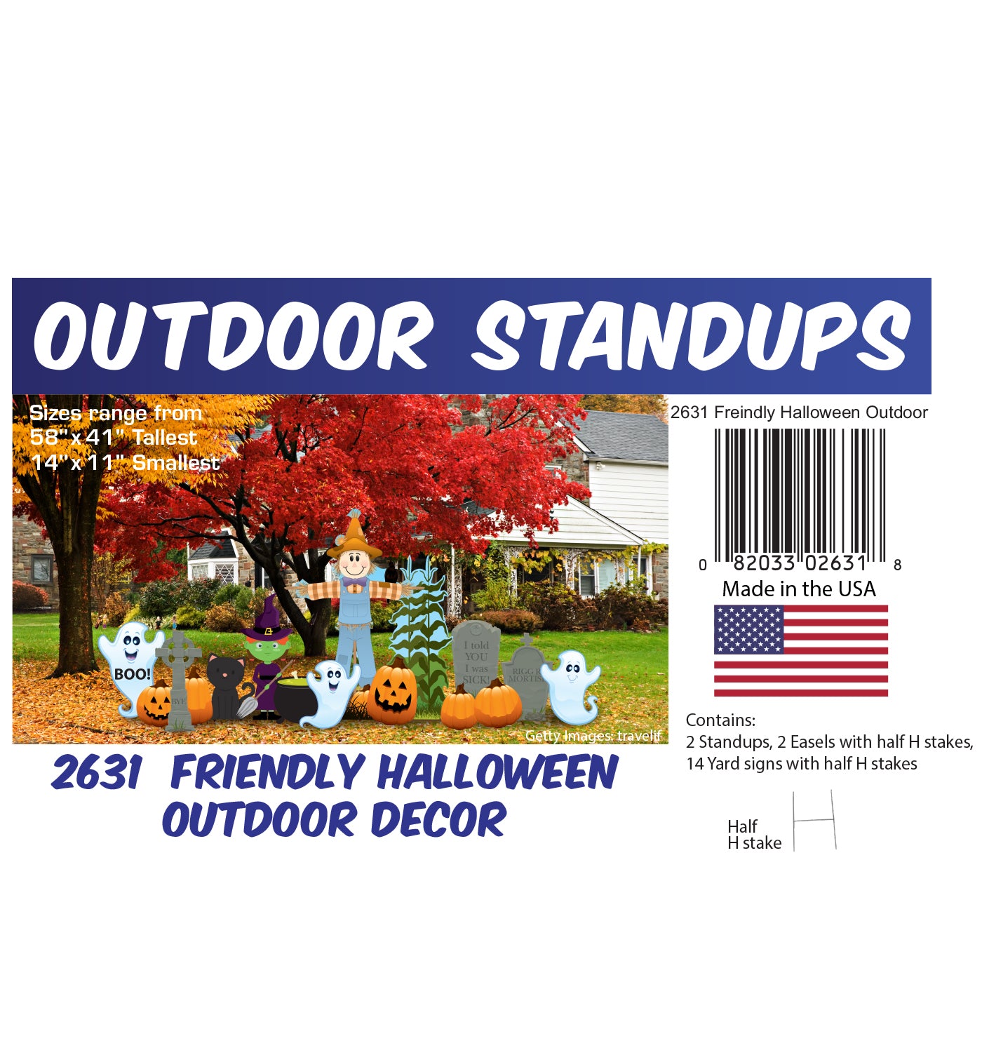 Friendly Halloween Outdoor Cardboard Cutout - All Cutouts