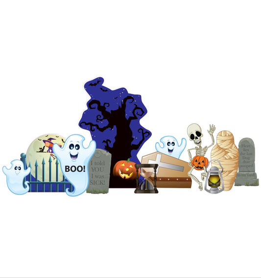 Halloween Graveyard Outdoor Cardboard Cutout - All Cutouts